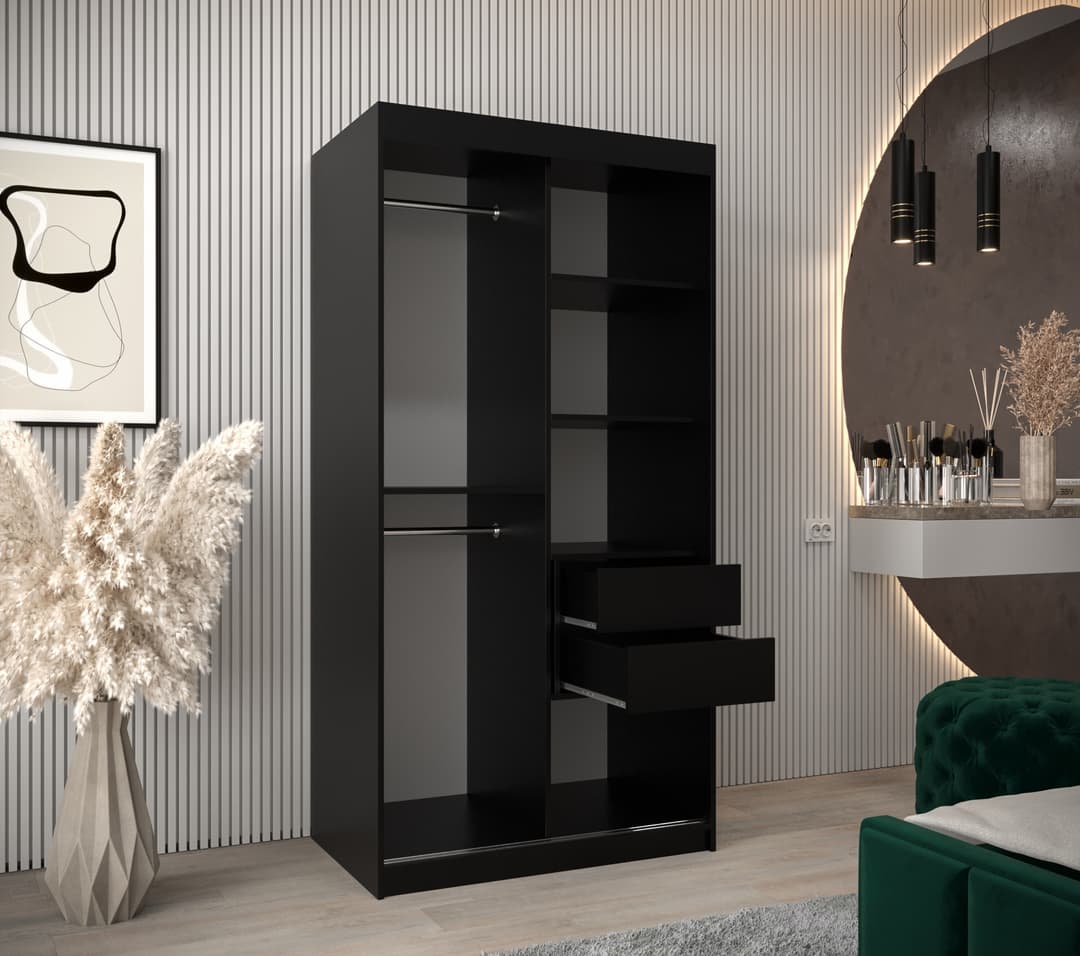 Liberty Parma II Sliding Door Wardrobe 100cm