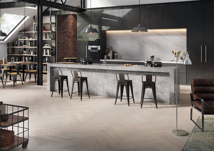 Timba Floor Engineered 14x110mm White Oak Herringbone 5G Real Wood Flooring 2064