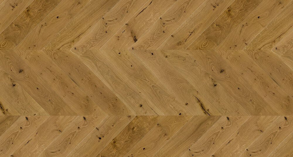 Timba Floor Engineered 14x130mm Smoked Oak Chevron 5G Real Wood Flooring Herringbone 2069