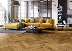 Timba Floor Engineered 14x130mm Smoked Oak Chevron 5G Real Wood Flooring Herringbone 2069
