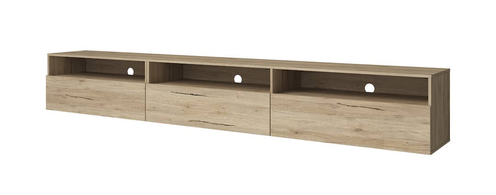 Baros 40 TV Cabinet 270cm [Oak] - White Background 2