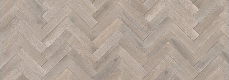 Timba Floor 14mm Engineered Flooring Herringbone Oak Brushed And Oiled Whitewashed Grey 4416