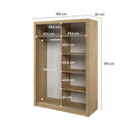 Liberty Arti 18 - 2 Sliding Door Wardrobe 150cm