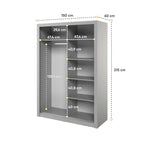 Liberty Arti 18 - 2 Sliding Door Wardrobe 150cm
