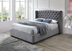 Sareer Ambassador Dark Grey Velvet Ottoman Bed Frame