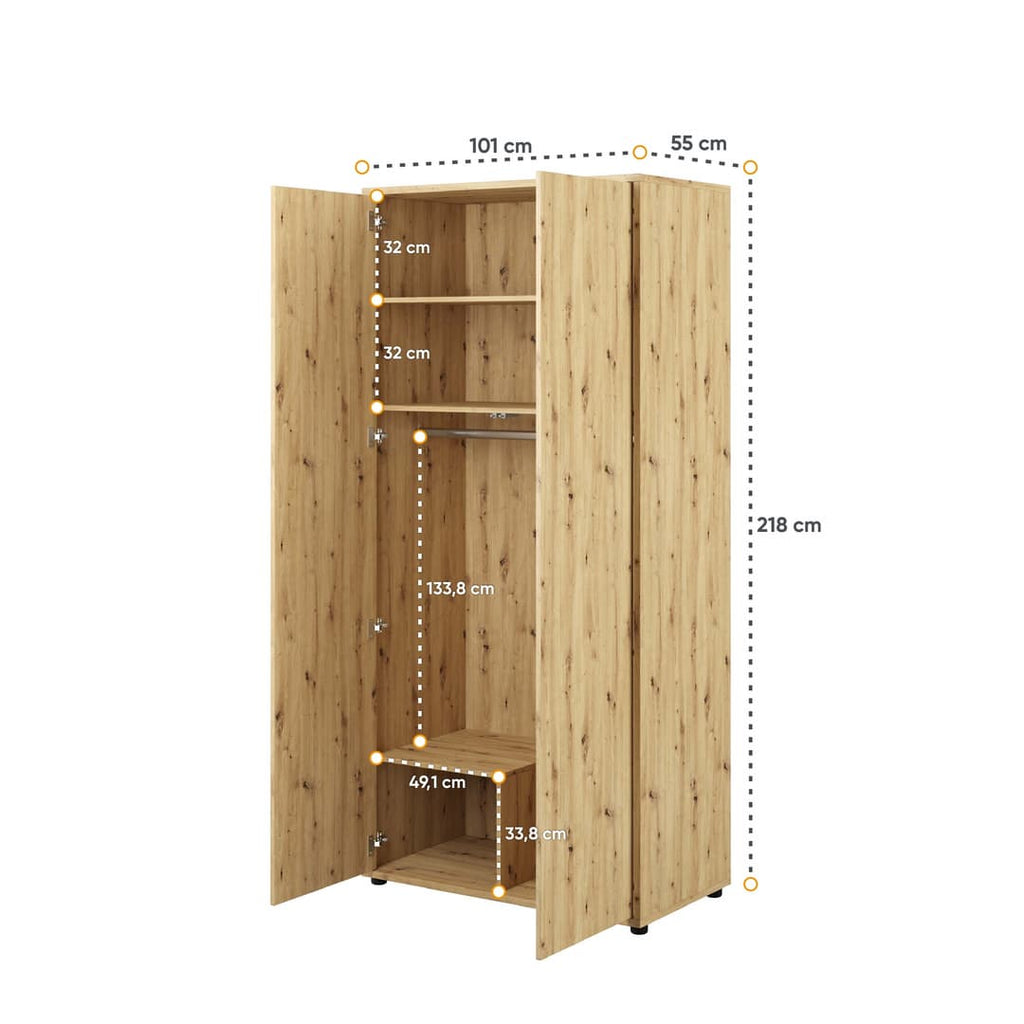 Liberty Bed Concept BC-20 Hinged Door Wardrobe 101cm
