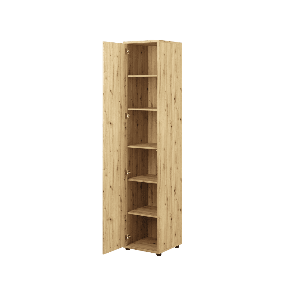 Bed Concept BC-21 Tall Storage Cabinet 45cm [Oak]- Interior Image