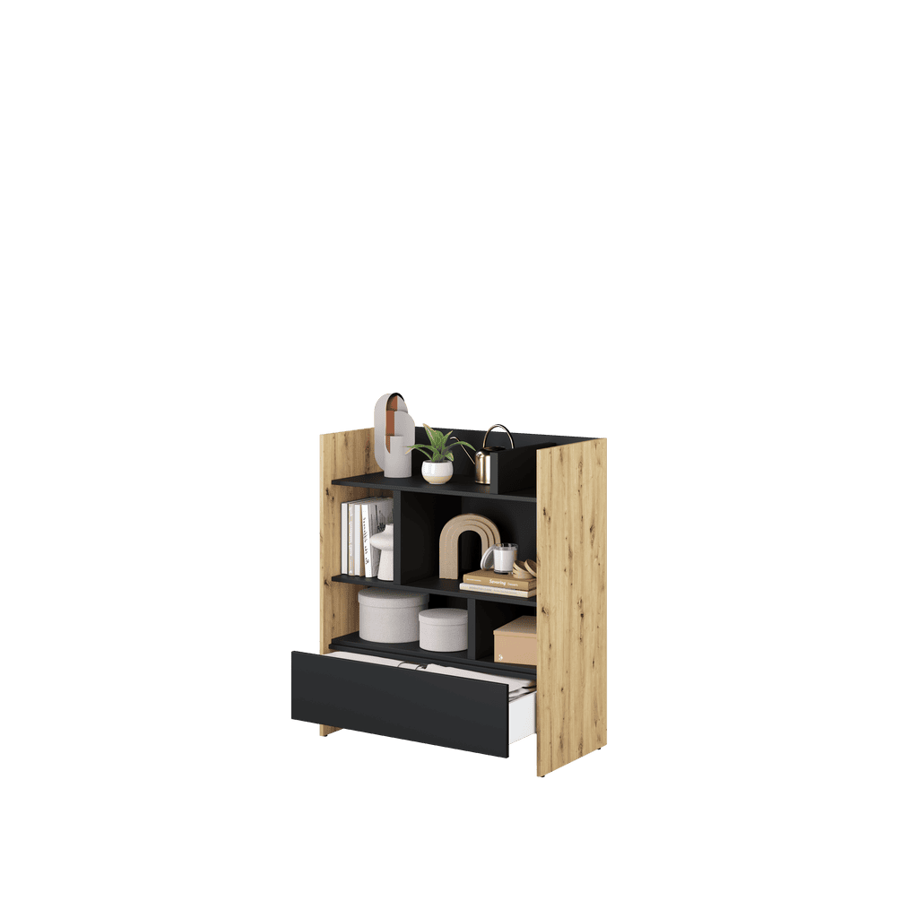 Bed Concept BC-25 Sideboard Cabinet 92cm [Oak] - Interior Image 2