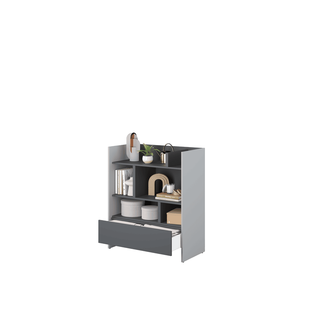 Bed Concept BC-25 Sideboard Cabinet 92cm [Grey] - Interior Image 2