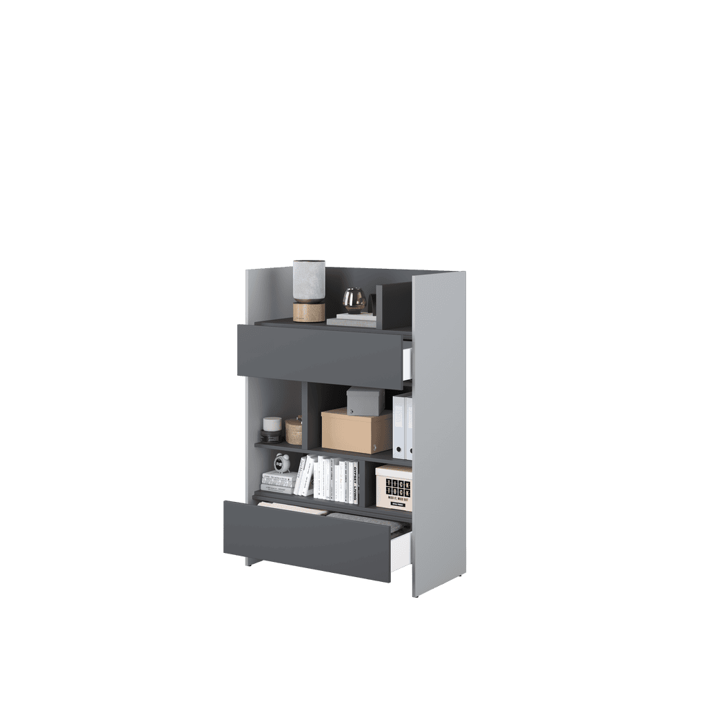 Bed Concept BC-25 Sideboard Cabinet 92cm [Grey] - Interior Image 3