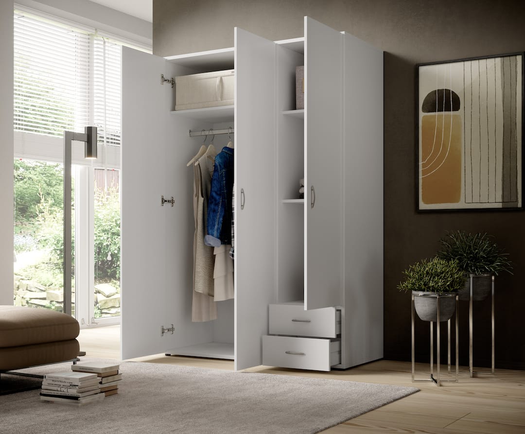 Liberty Base Hinged Door Wardrobe 120cm