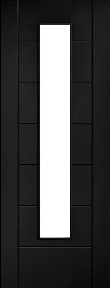 Internal LPD Sydney Glazed Black Laminate Pre-Finished Door