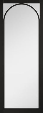 Internal Black Clear Glazed Melrose Pre-Finished Door Industrial Style