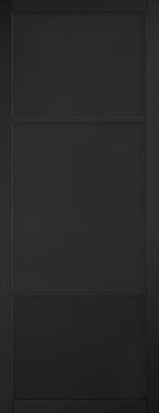 Internal Black Sutton Pre-Finished Door 3 Panel Industrial Style