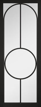 Internal Black Clear Glazed Bowery Pre-Finished Door Industrial Style