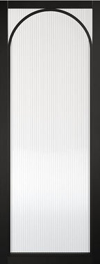 Internal Black Reeded Glazed Melrose Pre-Finished Door Industrial Style