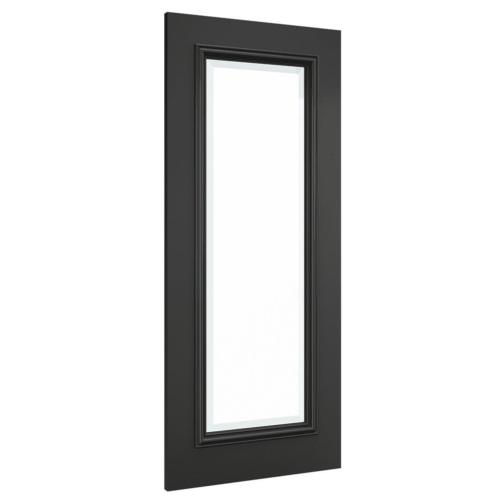 Deanta Blenheim Prefinished Black Internal Door with Glass