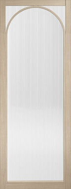 Internal Urban Blonde Oak Melrose Pre-Finished Door Glazed Reeded Glass