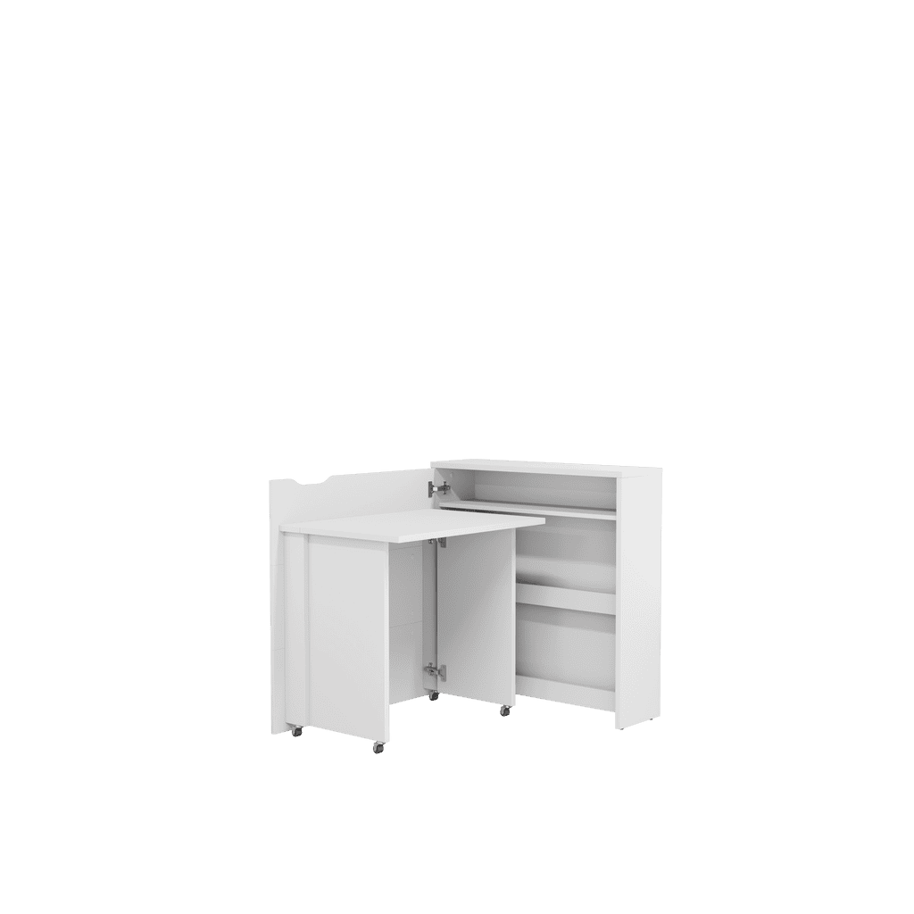 Work Concept Slim Convertible Hidden Desk 90cm [White] - Interior Layout