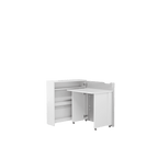 Work Concept Slim Convertible Hidden Desk 90cm [White Gloss] - Interior Layout