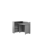 Work Concept Slim Convertible Hidden Desk 90cm [Grey] - Interior Layout 2