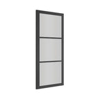 Deanta Camden Prefinished Internal Black Door With Clear Glass