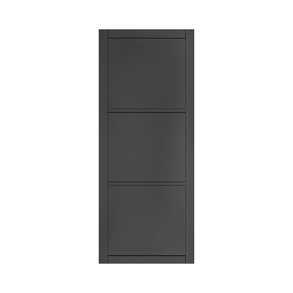 Deanta Camden Internal Black Door 3 Panel Prefinished