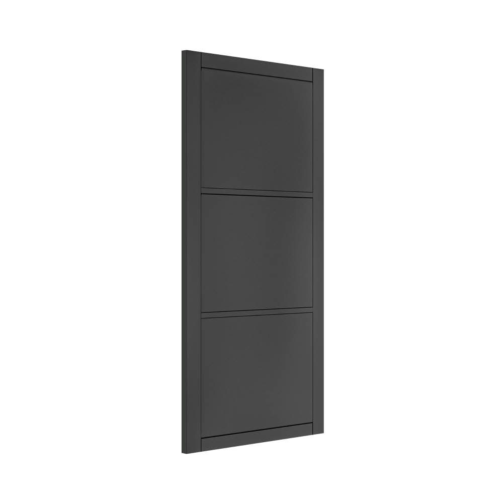 Deanta Camden Internal Black Door 3 Panel Prefinished