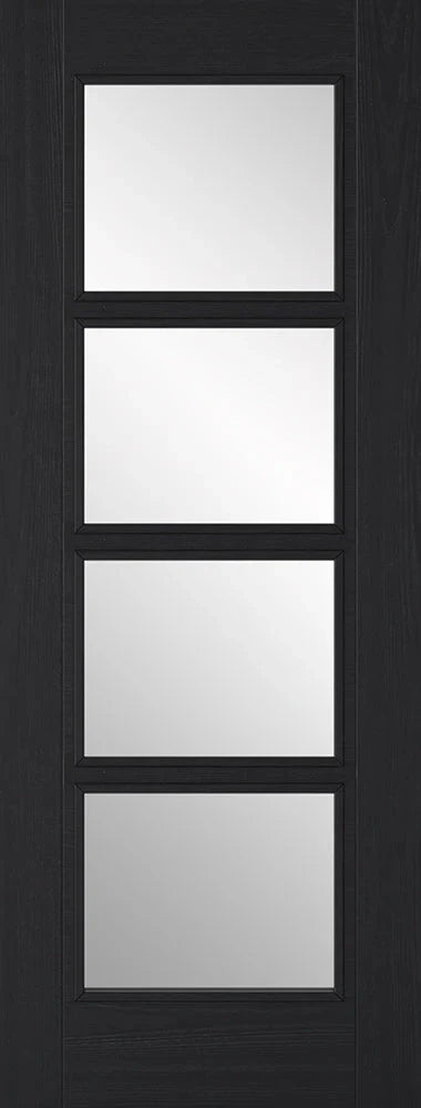 Internal LPD Charcoal Black Vancouver 4L Glazed Fire Door