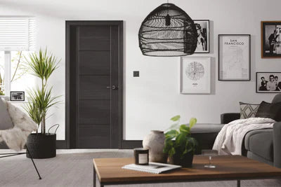 LPD Internal Black Ash Vancouver 5P Laminate Door