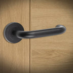 Curone Fire Door Handle Pack Matt Black with 75mm Latch