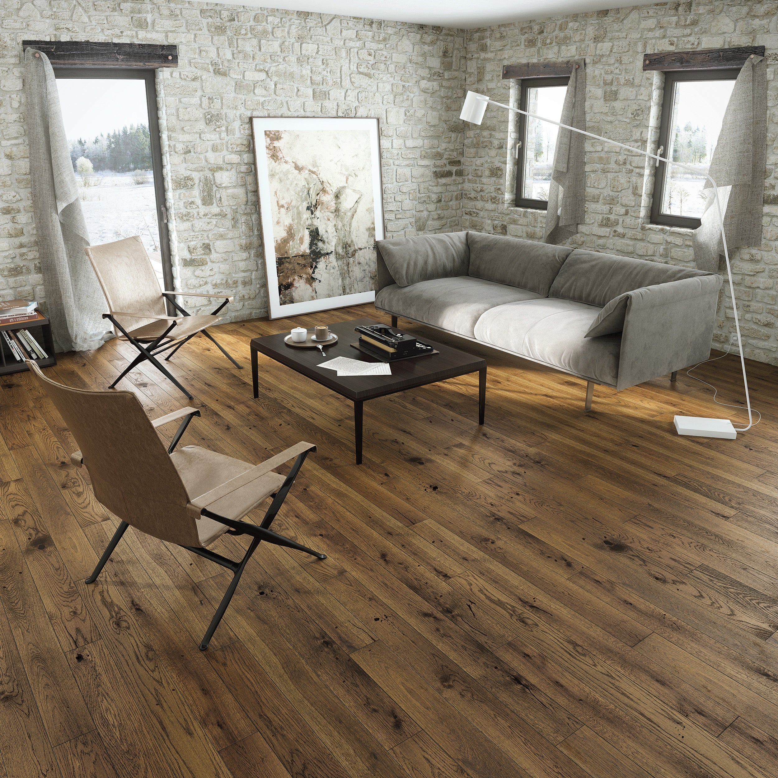 Timba Floor 5G 14mm Engineered Flooring Deep Smoked Oak 130mm Matt Lacquered 2048