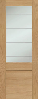 XL Joinery Internal Essential Oak Palermo 2XG with Clear Etched Glass
