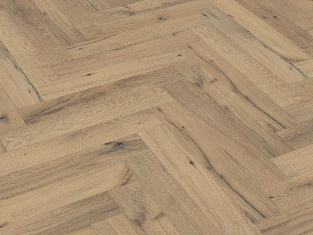 Liberty Sienna Florence Oak Herringbone 14mm Engineered Wood Flooring 90mm