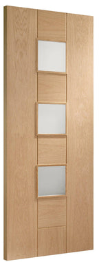 Internal Oak Messina Door Glazed With Obscure Glass