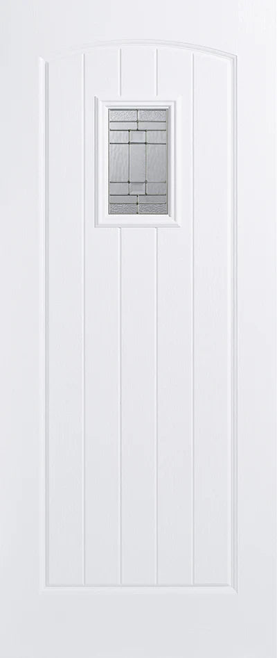 External Cottage White Glazed Door