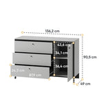 Gris Chest Of Drawers 136cm