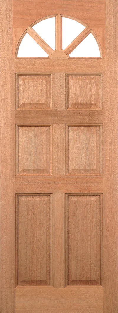 External Hardwood Carolina 6P Doweled Unglazed Door