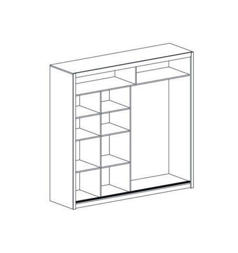 Liberty Havana ID-12 Sliding Door Wardrobe 203cm in White Matt