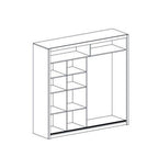 Liberty Havana ID-12 Sliding Door Wardrobe 203cm in White Matt