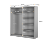 Liberty Idea ID-16 Sliding Door Wardrobe 200cm