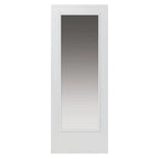 Liberty Internal Pattern 10 White Clear Glazed Fire Door