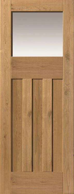 Internal Rustic Oak DX Glazed Door