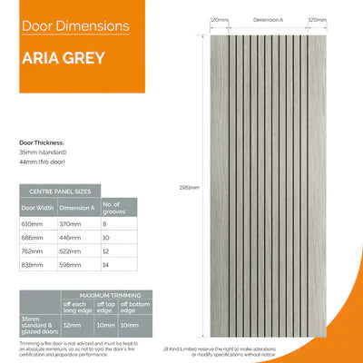 Liberty Internal Aria Grey Fire Door