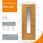 Liberty Internal Oak Emral Glazed Fire Door