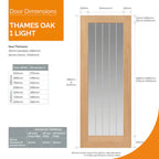 Internal River Oak Thames 1L Door