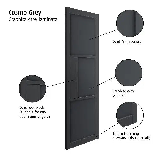 Liberty Cosmo Graphite Internal Grey Door Fully Finished
