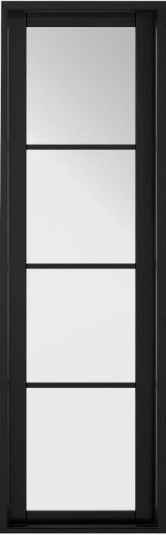 Internal LPD Black Primed Soho Glazed W6 Sidelight Door - 1981mm x 292mm x 35mm