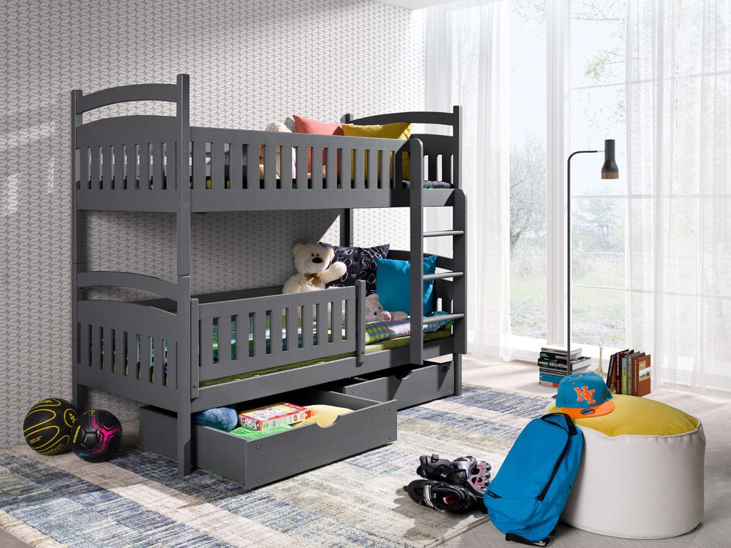 Wooden Bunk Bed Ignas with Storage