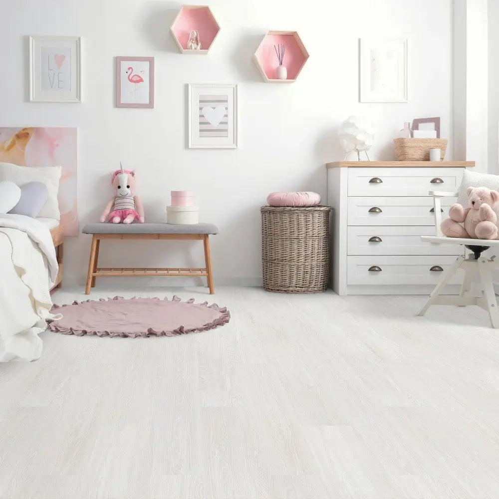 Lifestyle SPC 5mm Luxury Misty White Oak Luxury Rigid Vinyl Flooring